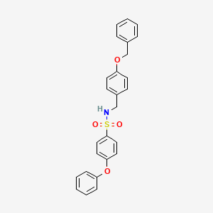 molecular formula C26H23NO4S B6363193 N-{[4-(Benzyloxy)phenyl]methyl}-4-phenoxybenzene-1-sulfonamide CAS No. 1253527-91-1
