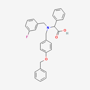 molecular formula C29H26FNO3 B6363214 2-({[4-(Benzyloxy)phenyl]methyl}[(3-fluorophenyl)methyl]amino)-2-phenylacetic acid CAS No. 1253527-63-7