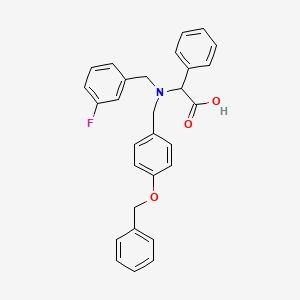 2-({[4-(Benzyloxy)phenyl]methyl}[(3-fluorophenyl)methyl]amino)-2-phenylacetic acid