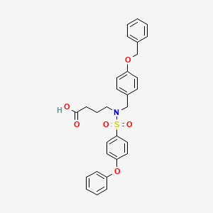 molecular formula C30H29NO6S B6363222 4-(N-{[4-(Benzyloxy)phenyl]methyl}4-phenoxybenzenesulfonamido)butanoic acid CAS No. 1253528-10-7
