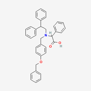 molecular formula C36H33NO3 B6363227 2-({[4-(Benzyloxy)phenyl]methyl}(2,2-diphenylethyl)amino)-2-phenylacetic acid CAS No. 1253527-62-6