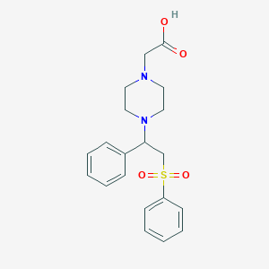 molecular formula C20H24N2O4S B6363234 2-{4-[2-(Benzenesulfonyl)-1-phenylethyl]piperazin-1-yl}acetic acid CAS No. 1253527-71-7