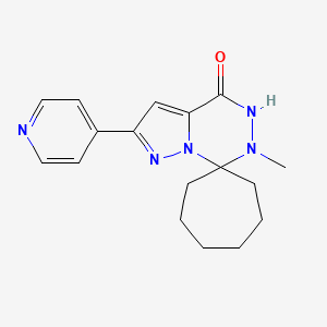 6'-Methyl-2'-(pyridin-4-yl)-5',6'-dihydro-4'H-spiro[cycloheptane-1,7'-pyrazolo[1,5-d][1,2,4]triazine]-4'-one