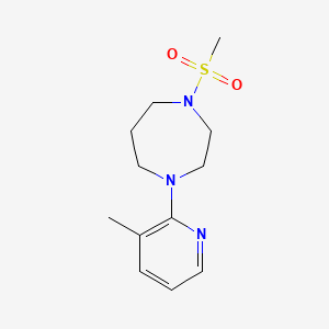 molecular formula C12H19N3O2S B6363262 1-Methanesulfonyl-4-(3-methylpyridin-2-yl)-1,4-diazepane CAS No. 1253527-77-3