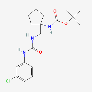 tert-Butyl N-[1-({[(3-chlorophenyl)carbamoyl]amino}methyl)cyclopentyl]carbamate