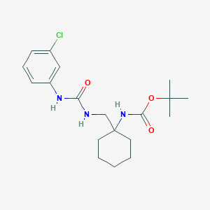 tert-Butyl N-[1-({[(3-chlorophenyl)carbamoyl]amino}methyl)cyclohexyl]carbamate