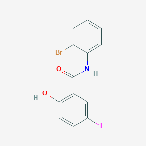 molecular formula C13H9BrINO2 B6363292 N-(2-Bromo-phenyl)-2-hydroxy-5-iodo-benzamide CAS No. 1280729-49-8