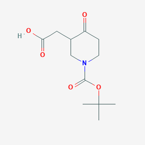 molecular formula C12H19NO5 B6363295 2-(1-tert-Butoxycarbonyl-4-oxo-3-piperidyl)acetic acid CAS No. 1259224-14-0