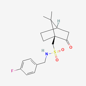 molecular formula C17H22FNO3S B6363316 1-(((((4-Fluorophenyl)methyl)amino)sulfonyl)methyl)-7,7-dimethylbicyclo[2.2.1]heptan-2-one CAS No. 1274892-33-9