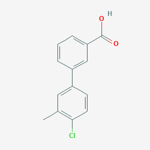 molecular formula C14H11ClO2 B6363324 3-(4-Chloro-3-methylphenyl)benzoic acid, 95% CAS No. 885962-78-7