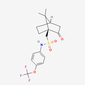 molecular formula C17H20F3NO4S B6363347 7,7-Dimethyl-1-((((4-(trifluoromethoxy)phenyl)amino)sulfonyl)methyl)bicyclo[2.2.1]heptan-2-one CAS No. 1274903-85-3