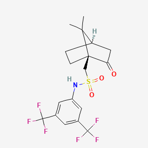 molecular formula C18H19F6NO3S B6363348 1-((((3,5-Bis(trifluoromethyl)phenyl)amino)sulfonyl)methyl)-7,7-dimethylbicyclo[2.2.1]heptan-2-one CAS No. 1274892-50-0