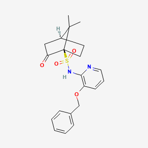 7,7-Dimethyl-1-(((3-(phenylmethoxy)(2-pyridyl))amino)sulfonyl)bicyclo[2.2.1]heptan-2-one