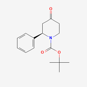 molecular formula C16H21NO3 B6363369 tert-Butyl (2R)-4-oxo-2-phenylpiperidine-1-carboxylate CAS No. 1391742-10-1