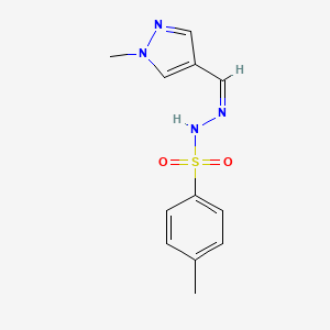 molecular formula C12H14N4O2S B6363386 4-Methyl-N'-((1-methyl-1H-pyrazol-4-yl)methylene)benzenesulfonohydrazide CAS No. 1287383-24-7