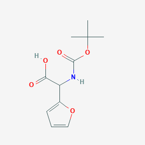 B6363400 Boc-2-amino-2-furanacetic acid CAS No. 55362-75-9