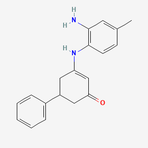 3-((2-Amino-4-methylphenyl)amino)-5-phenylcyclohex-2-en-1-one