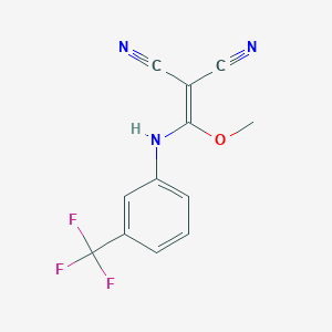 molecular formula C12H8F3N3O B6363418 (Methoxy((3-(trifluoromethyl)phenyl)amino)methylene)methane-1,1-dicarbonitrile CAS No. 1024516-01-5