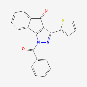 1-(Phenylcarbonyl)-3-(2-thienyl)indeno[2,3-d]pyrazol-4-one