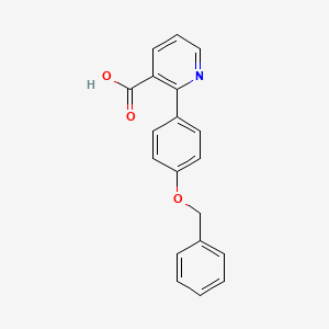 molecular formula C19H15NO3 B6363453 2-(4-Benzyloxyphenyl)nicotinic acid, 95% CAS No. 1261936-08-6