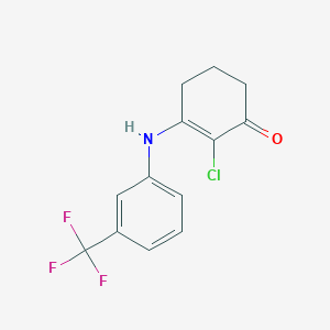 molecular formula C13H11ClF3NO B6363467 2-氯-3-((3-(三氟甲基)苯基)氨基)环己-2-烯-1-酮 CAS No. 1024394-74-8