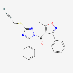 5-Methyl-3-phenylisoxazol-4-yl 5-phenyl-3-prop-2-ynylthio(1,2,4-triazolyl) ketone
