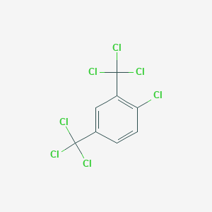 molecular formula C8H3Cl7 B6363477 2,4-Bis(trichloromethyl)-chlorobenzene, 90% CAS No. 27260-64-6