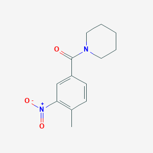 molecular formula C13H16N2O3 B6363484 (4-Methyl-3-nitrophenyl)(piperidin-1-yl)methanone CAS No. 349134-38-9