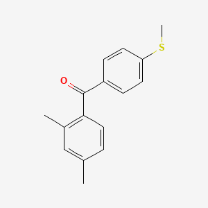 molecular formula C16H16OS B6363486 (2,4-Dimethyl-phenyl)-(4-methylsulfanyl-phenyl)-methanone, 97% CAS No. 13294-68-3