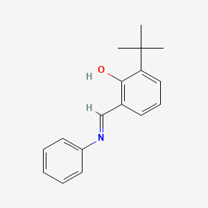 Phenol, 2-(1,1-dimethylethyl)-6-[(phenylimino)methyl]-