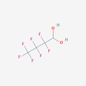 molecular formula C4H3F7O2 B6363585 Heptafluorobutyraldehyde hydrate;  tech. CAS No. 375-21-3