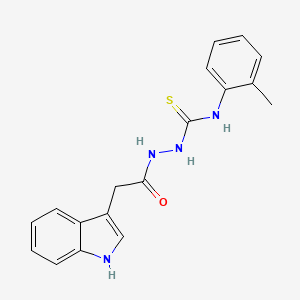molecular formula C18H18N4OS B6363635 1-(2-(Indol-3-yl)-acetyl)-4-(2-methylphenyl)thiosemicarbazide CAS No. 1024523-00-9