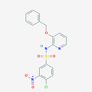 molecular formula C18H14ClN3O5S B6363644 ((4-Chloro-3-nitrophenyl)sulfonyl)(3-(phenylmethoxy)(2-pyridyl))amine CAS No. 1024523-09-8