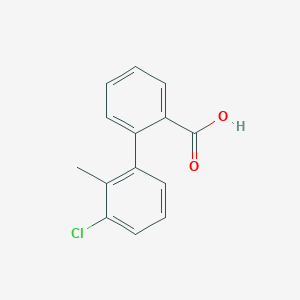 molecular formula C14H11ClO2 B6363750 2-(3-Chloro-2-methylphenyl)benzoic acid, 95% CAS No. 1181269-66-8