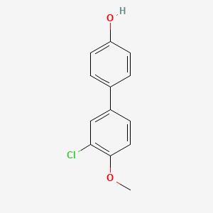 molecular formula C13H11ClO2 B6363761 4-(3-Chloro-4-methoxyphenyl)phenol, 95% CAS No. 1181344-89-7
