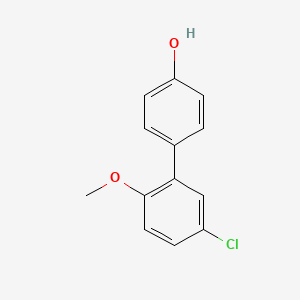 molecular formula C13H11ClO2 B6363782 4-(5-Chloro-2-methoxyphenyl)phenol, 95% CAS No. 1181278-17-0