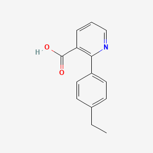 molecular formula C14H13NO2 B6363784 2-(4-Ethylphenyl)nicotinic acid, 95% CAS No. 1225508-41-7