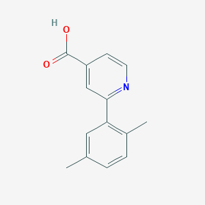 molecular formula C14H13NO2 B6363824 2-(2,5-Dimethylphenyl)isonicotinic acid, 95% CAS No. 1226037-58-6