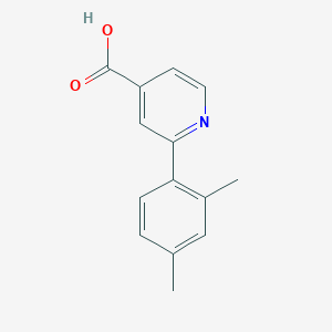 molecular formula C14H13NO2 B6363849 2-(2,4-Dimethylphenyl)isonicotinic acid, 95% CAS No. 1226037-71-3