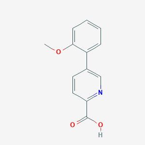 molecular formula C13H11NO3 B6363861 5-(2-Methoxyphenyl)picolinic acid, 95% CAS No. 1225539-72-9
