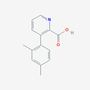 molecular formula C14H13NO2 B6363880 3-(2,4-Dimethylphenyl)picolinic acid, 95% CAS No. 1225762-86-6