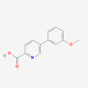 molecular formula C13H11NO3 B6363882 5-(3-Methoxyphenyl)picolinic acid, 95% CAS No. 1226060-19-0