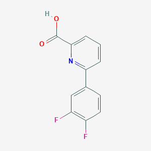 molecular formula C12H7F2NO2 B6363889 6-(3,4-Difluorophenyl)picolinic acid, 95% CAS No. 1226214-24-9