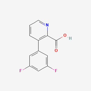 molecular formula C12H7F2NO2 B6363896 3-(3,5-Difluorophenyl)picolinic acid, 95% CAS No. 1225477-76-8
