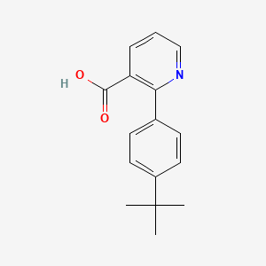 molecular formula C16H17NO2 B6363902 2-(4-t-Butylphenyl)nicotinic acid, 95% CAS No. 1107646-60-5