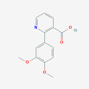 molecular formula C14H13NO4 B6363904 2-(3,4-Dimethoxyphenyl)nicotinic acid, 95% CAS No. 1226154-09-1