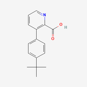 molecular formula C16H17NO2 B6363907 3-(4-t-Butylphenyl)picolinic acid, 95% CAS No. 1226227-73-1