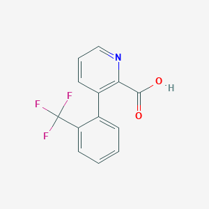 molecular formula C13H8F3NO2 B6363910 3-(2-Trifluoromethylphenyl)picolinic acid, 95% CAS No. 1226291-31-1