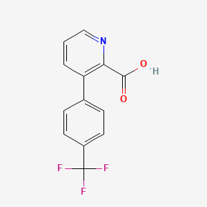 molecular formula C13H8F3NO2 B6363929 3-(4-Trifluoromethylphenyl)picolinic acid, 95% CAS No. 1226367-26-5