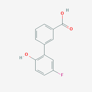molecular formula C13H9FO3 B6363937 3-(5-Fluoro-2-hydroxyphenyl)benzoic acid, 95% CAS No. 376592-45-9